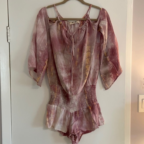 Pants - Off the Shoulder Romper